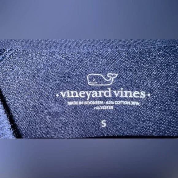 Vineyard Vines Blue Crewneck with White Logo - Picture 3 of 3